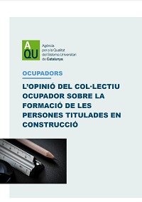 Portada de l'informe L'opinió del col·lectiu ocupador sobre la formació de les persones titulades en Construcció